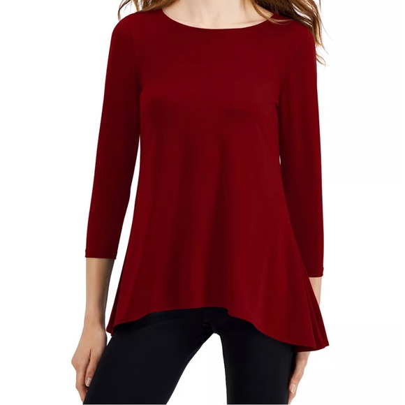 ALFANI | Women’s High-Low 3/4-Sleeve Tunic Top - Picture 1 of 4